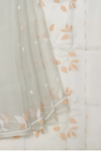 Pista Green Bengal Jamdani Saree