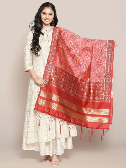 Woven Banarasi Patola Silk Dupatta