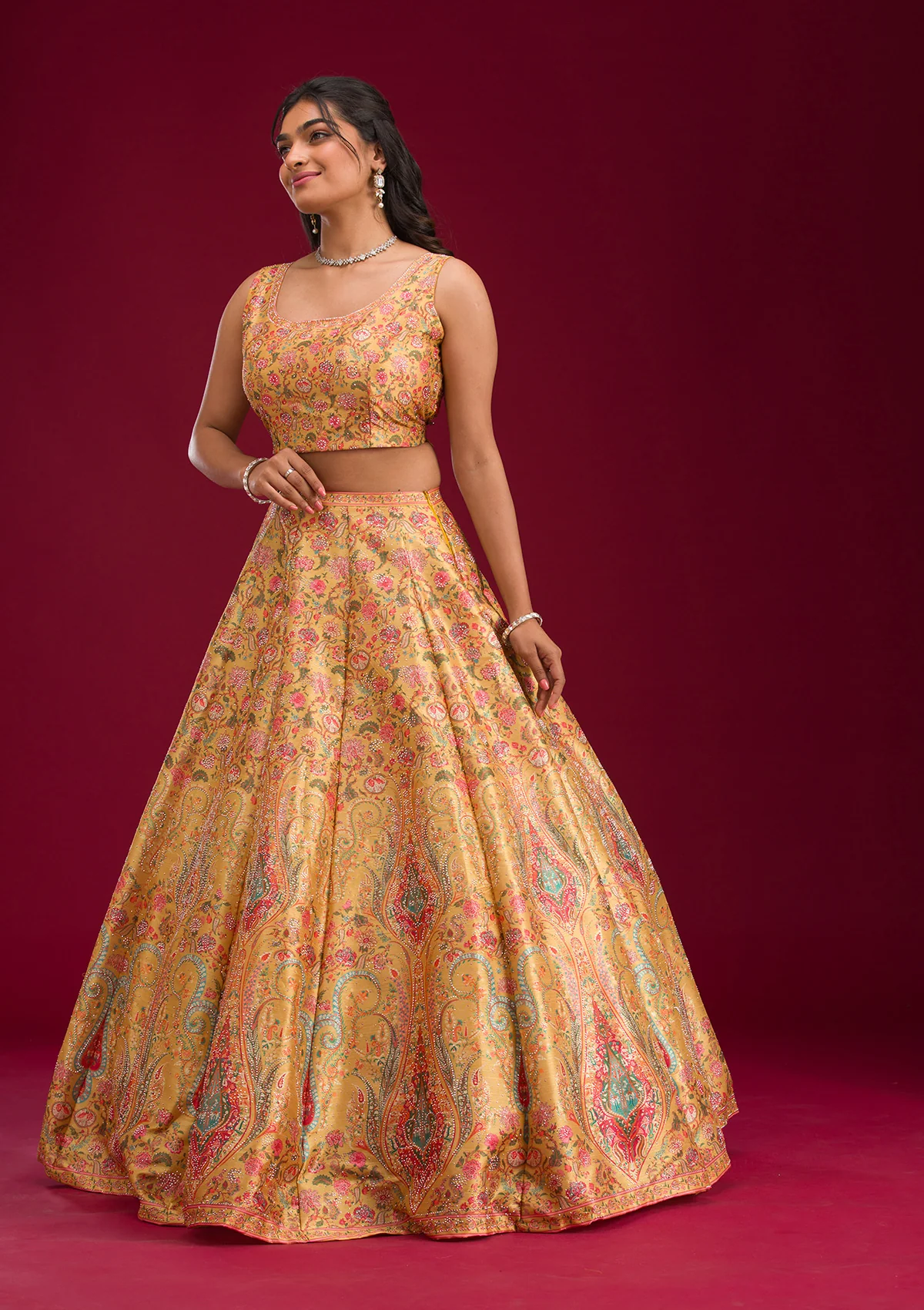 Zariwork Banarasi Readymade Lehenga - Image 3