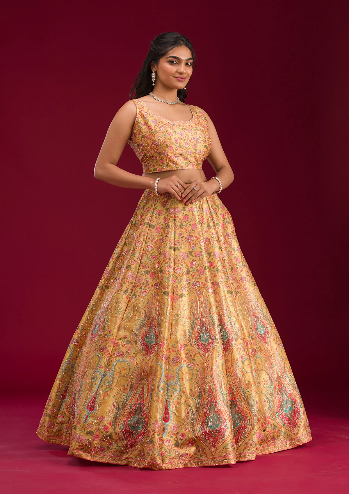 Zariwork Banarasi Readymade Lehenga - Image 4