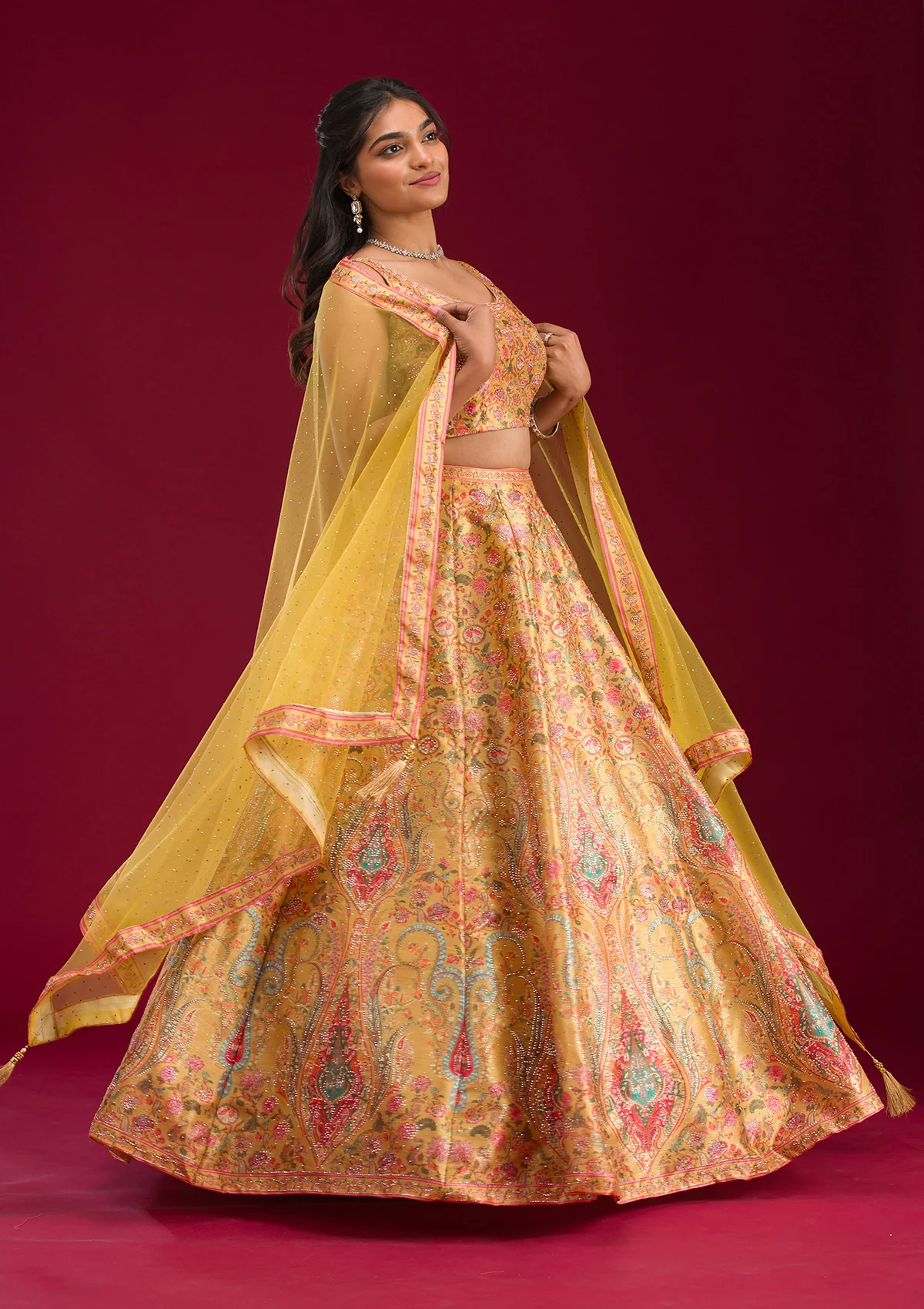 Zariwork Banarasi Readymade Lehenga - Image 6