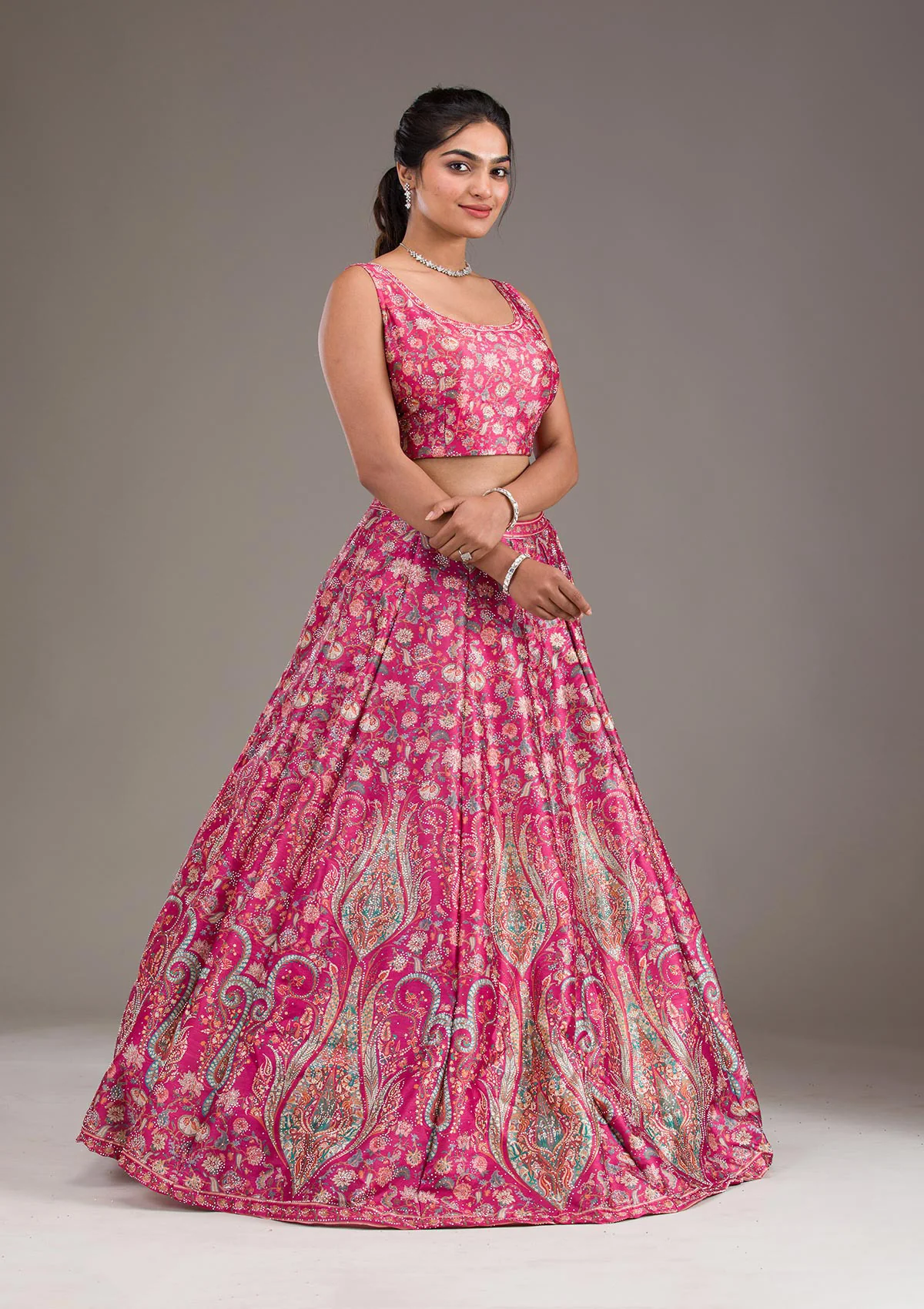 Zariwork Banarasi Readymade Lehenga - Image 11