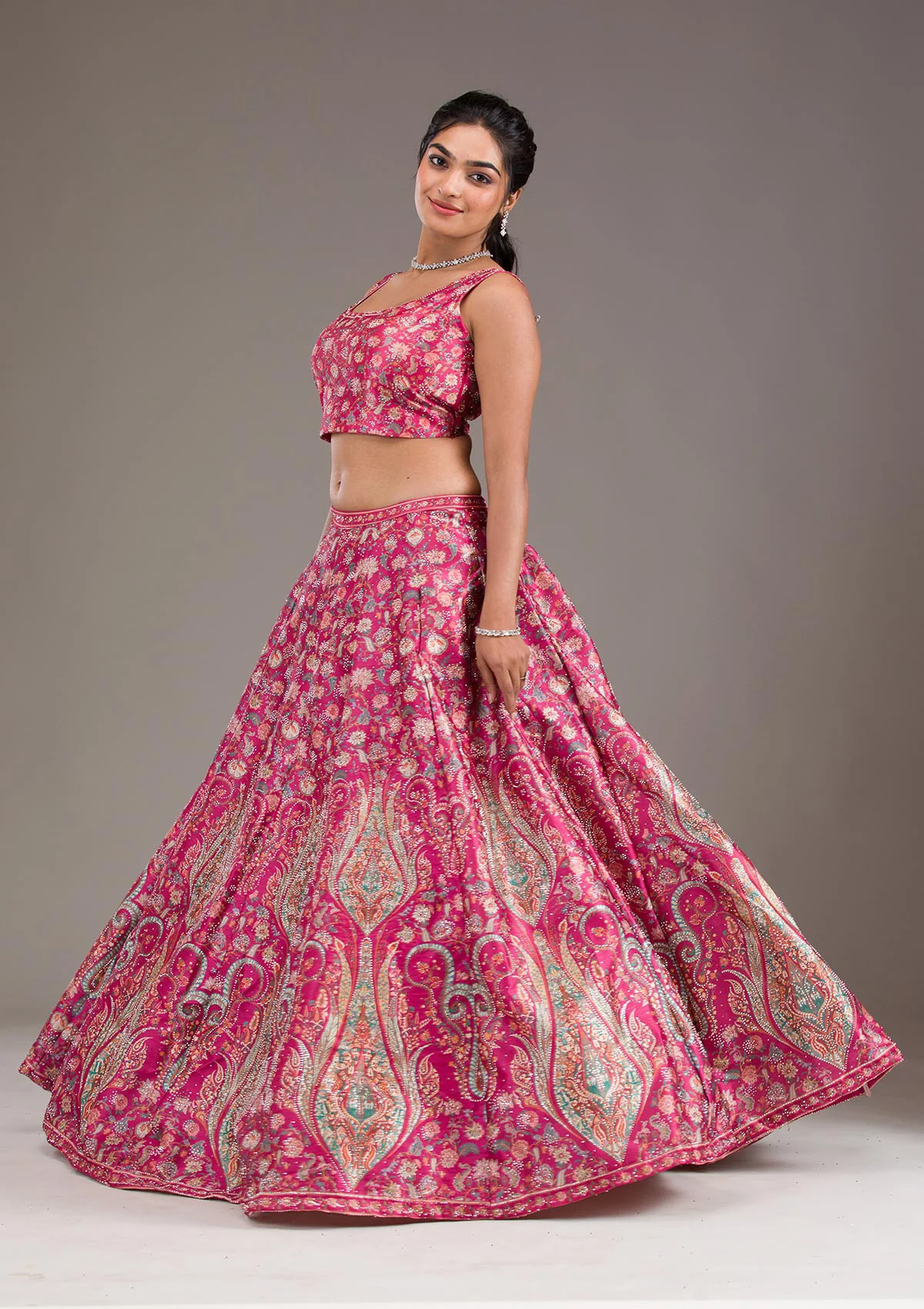 Zariwork Banarasi Readymade Lehenga - Image 12