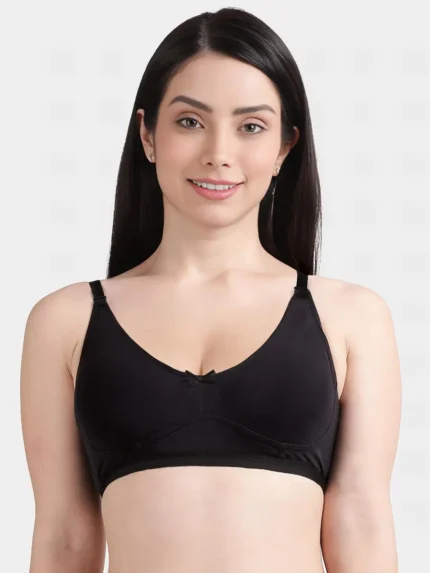 Susie Black Beauty Solid Full Coverage Moulded Everyday Bra