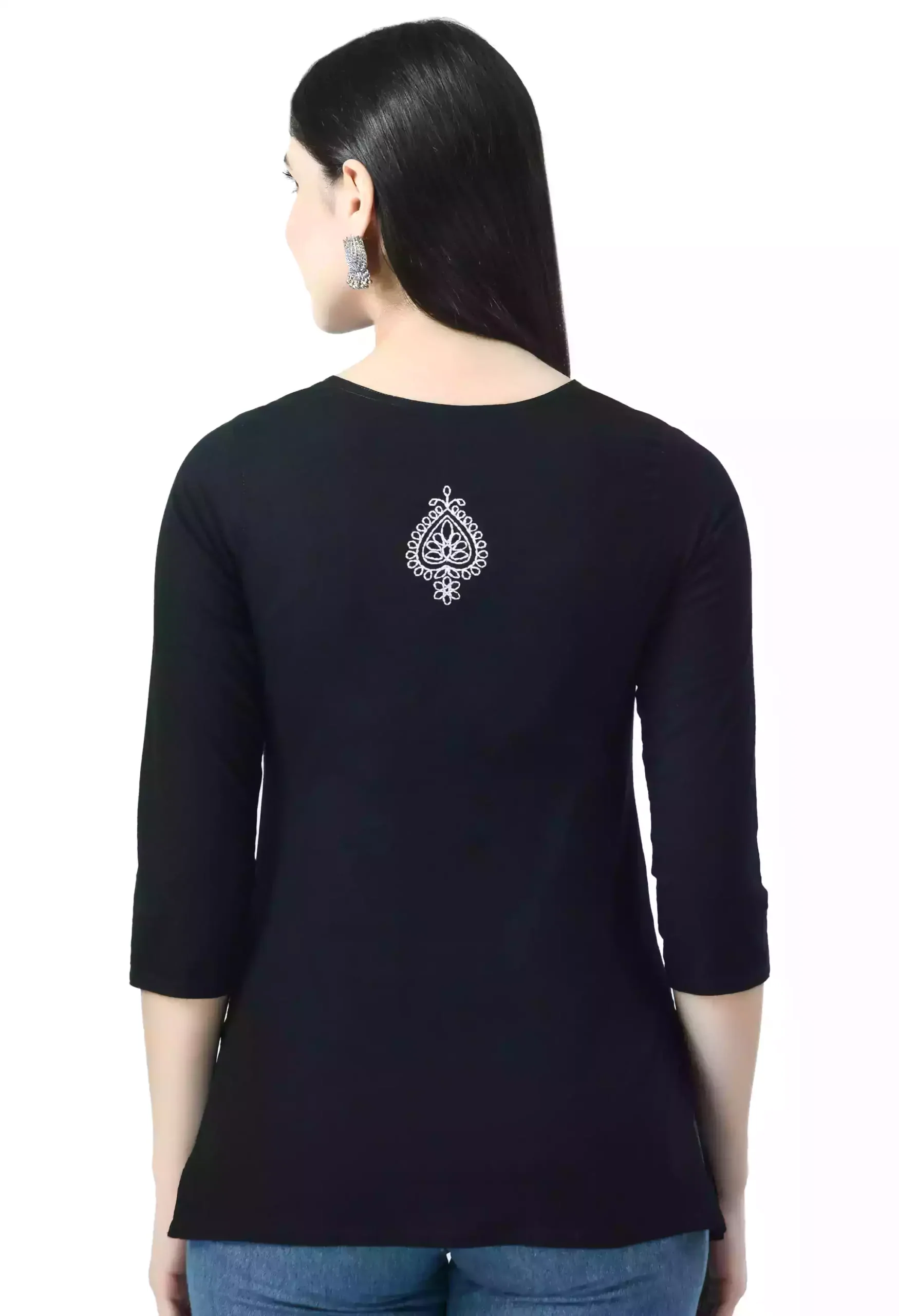 Black Chikankari Short Kurti - Image 5